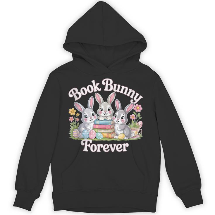 Book Bunny Forever Easter Reading Librarian Bookworm Unisex Hoodie