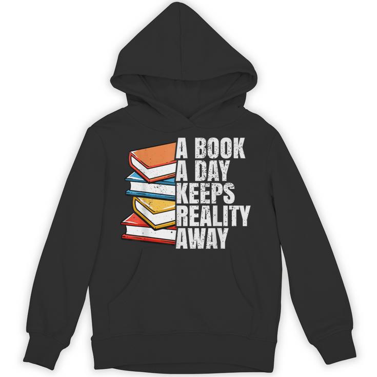 A Book A Day Keeps Reality Away Bookworm Unisex Hoodie