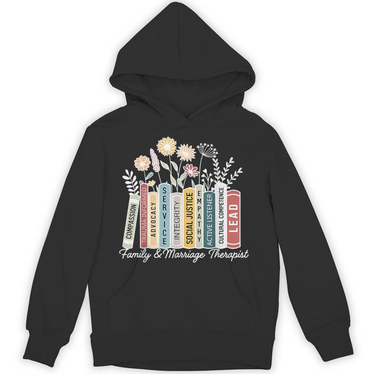 Book Flower Marriage Family Therapist Counseling Therapy Unisex Hoodie