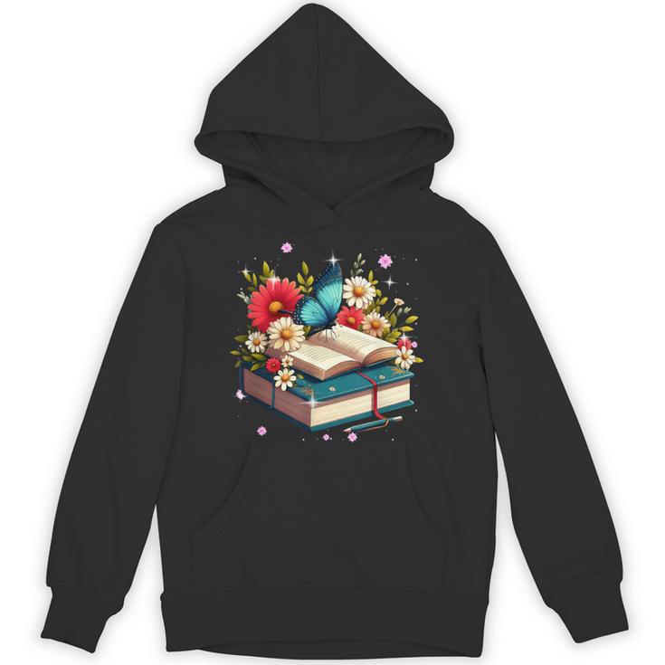 Book Flowers And Butterfly Beautiful Reading Reader Unisex Hoodie