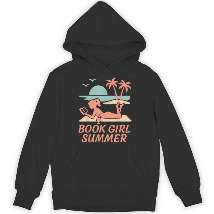 Book Girl Summer Book Reading Retro Sunset Unisex Hoodie