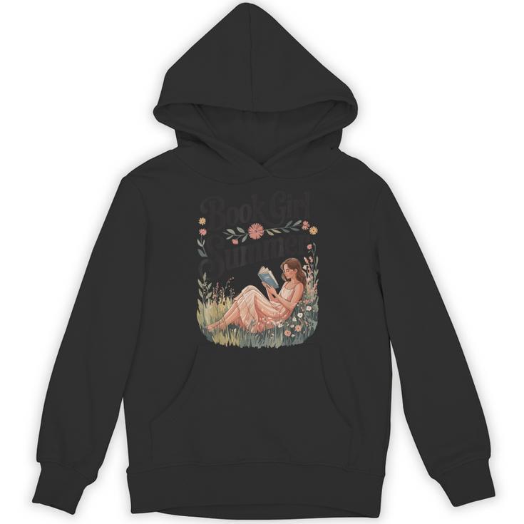 Book Girl Summer Vacation Bookworm Beach Girly Unisex Hoodie