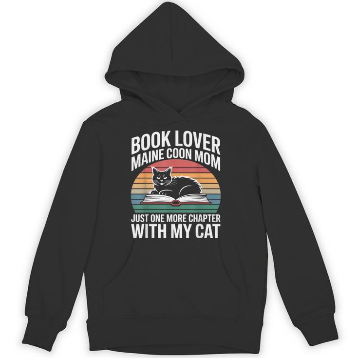 Book Lover Maine Coon Mom Just One More Chapter With My Cat Unisex Hoodie