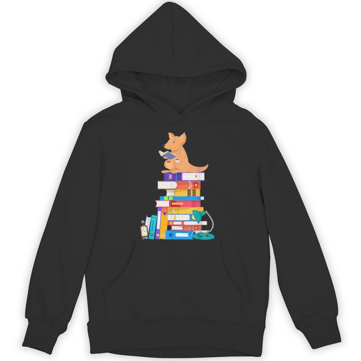 Book Reading Kangaroo Tea Coffee Kawaii Bookworm Unisex Hoodie