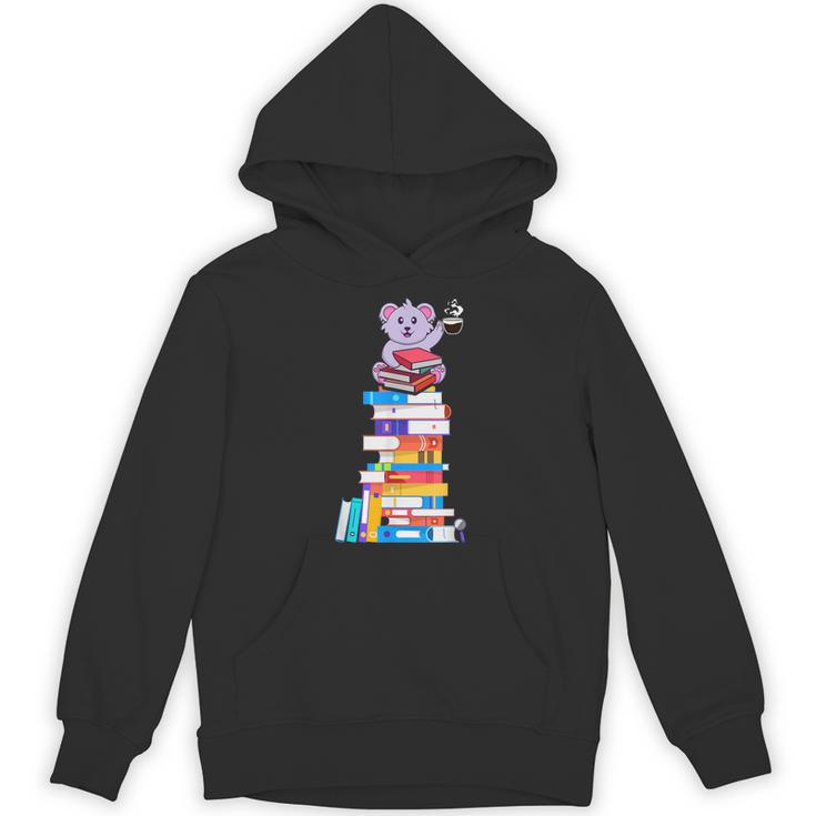 Book Reading Tea Coffee Kawaii Bookworm Koala Unisex Hoodie