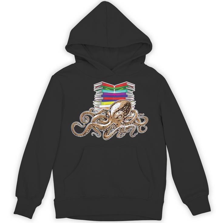 Book-Worm Octopus Reader Teacher Nerd Animal Librarian For Men Women Kids Unisex Hoodie
