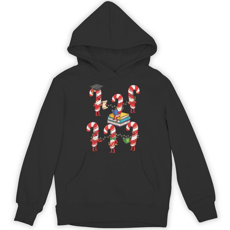 Bookmas Christmas Books Shirt Candy Cane Bookworm Unisex Hoodie