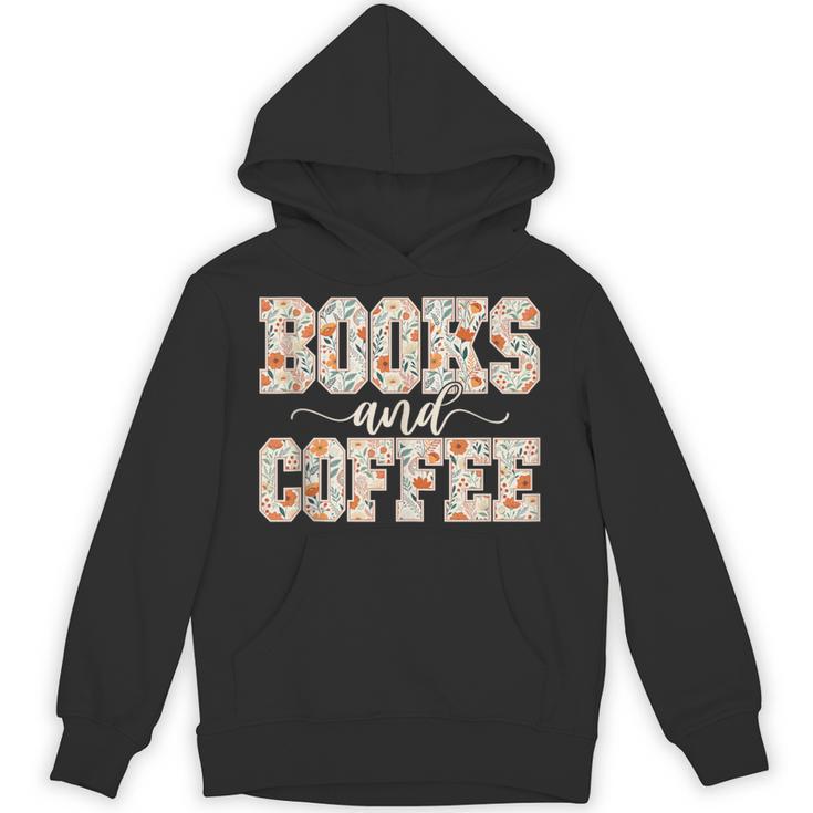 Books & Coffee Floral Unisex Hoodie