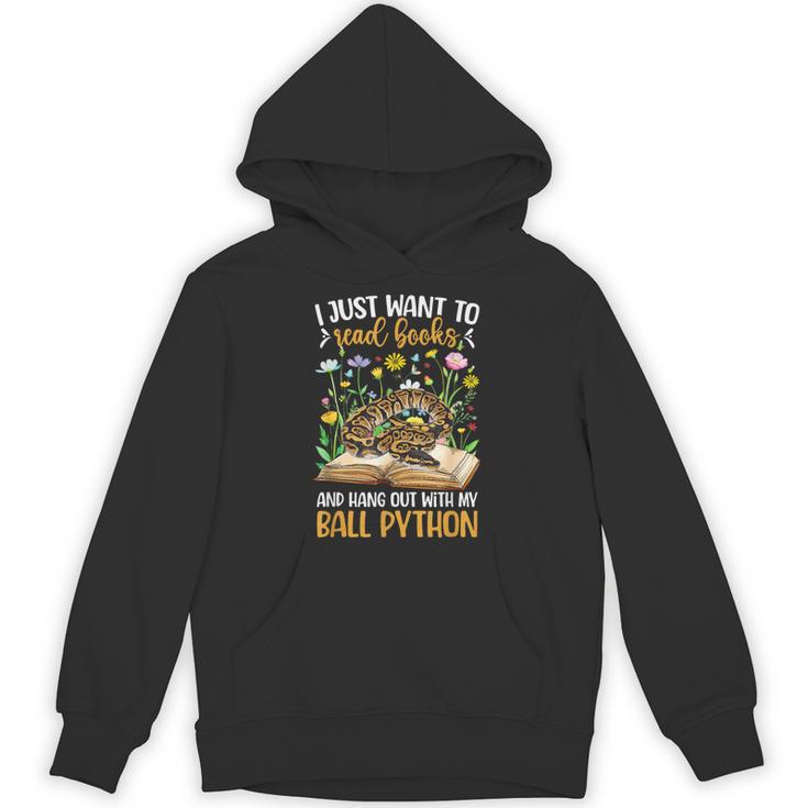 Books And My Ball Python Owner Ball Python Lover Unisex Hoodie