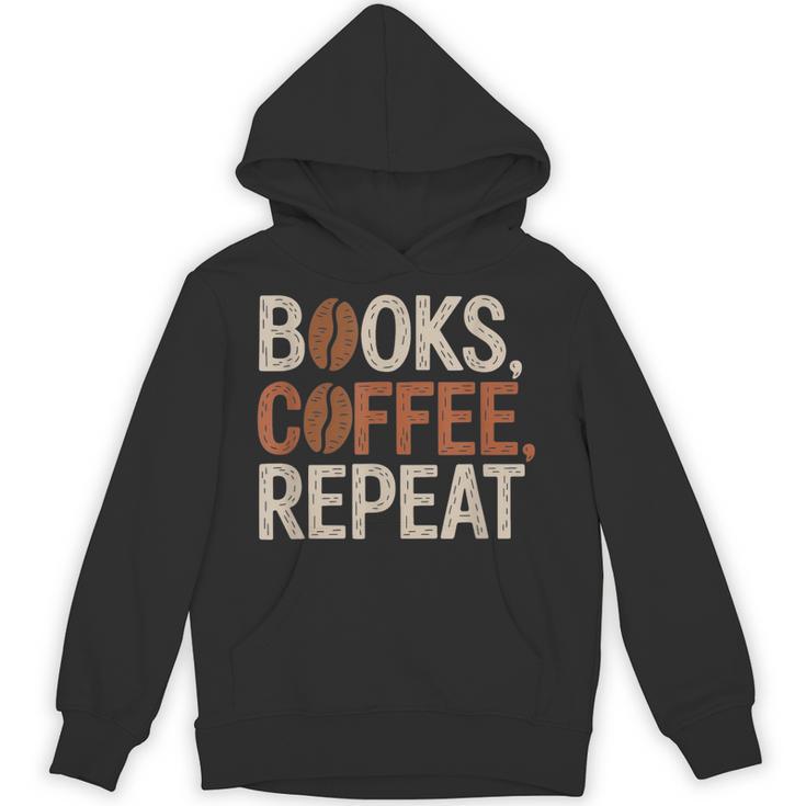 Books Coffee Repeat Librarian Book Lover Unisex Hoodie