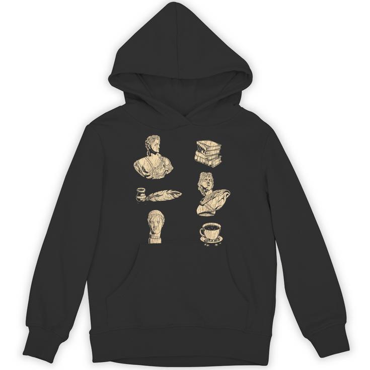 Books Coffee And Statues Dark Academia Unisex Hoodie