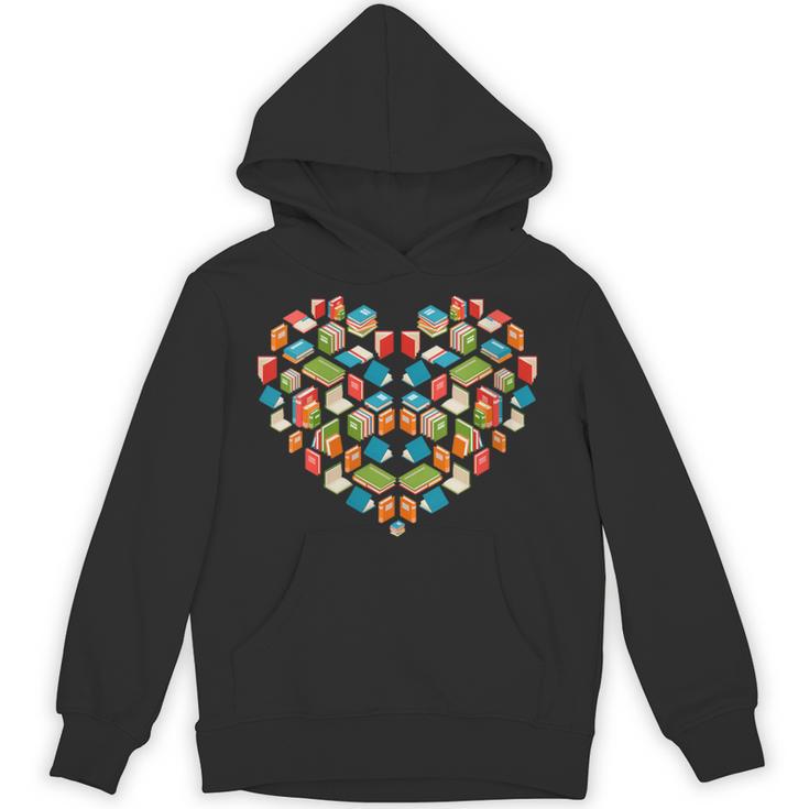 Bookworm Book Heart Valentines Day Reading Unisex Hoodie