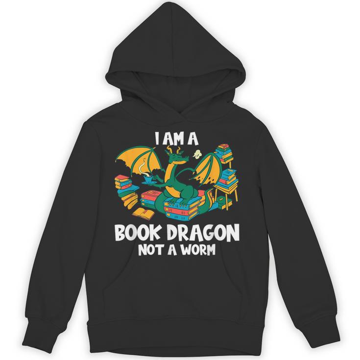 Bookworm Books Reading I Am A Book Dragon Unisex Hoodie