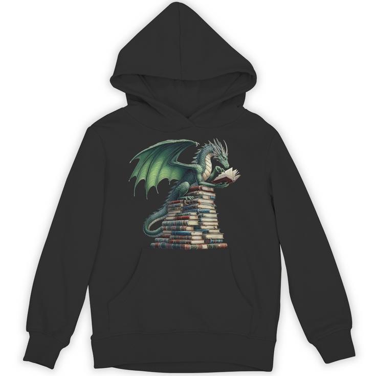 Bookworm Dragon Reading Books Dragon & Books Lover Unisex Hoodie