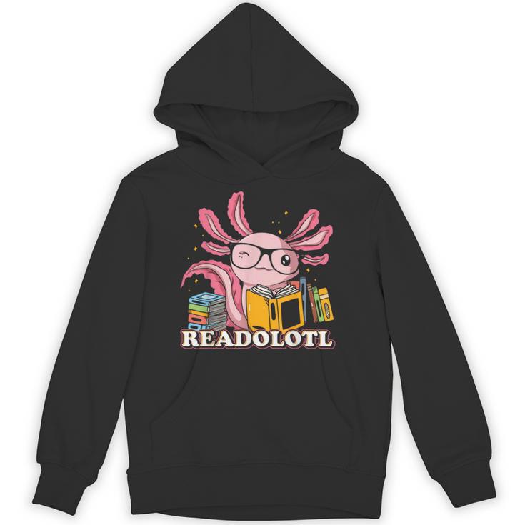 Bookworm Readolot Mexican Salamander Book Reading Axolotl Unisex Hoodie