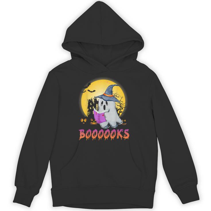 Boooks Cute Ghost Book Reading Halloween 2022 Teacher For Men Women Kids Unisex Hoodie