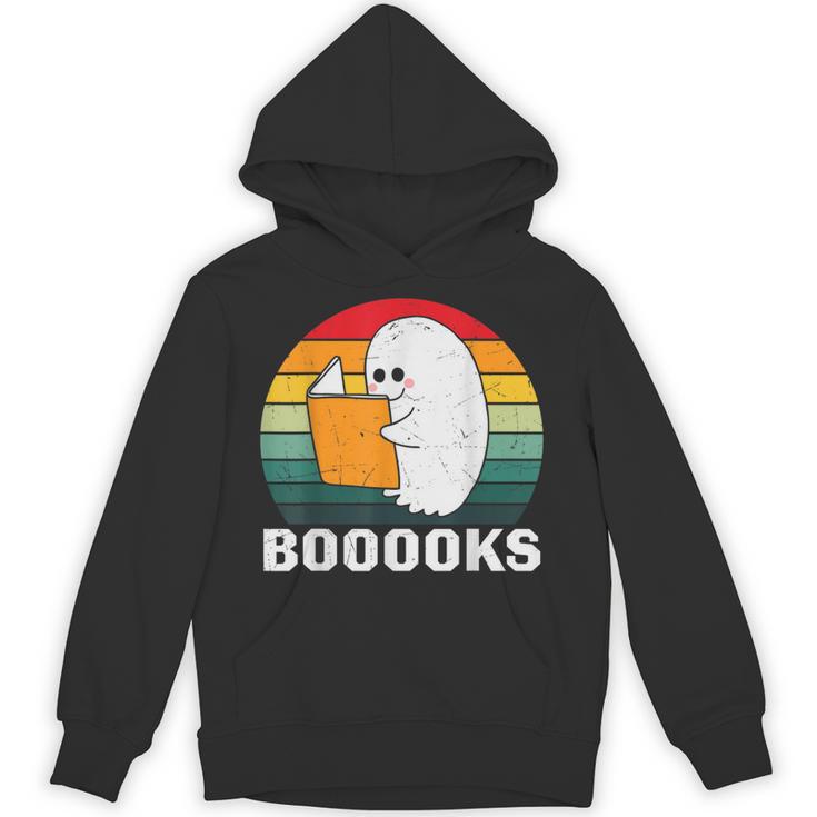 Booooks Funny Halloween Ghost Books For Bookworm Readers Unisex Hoodie