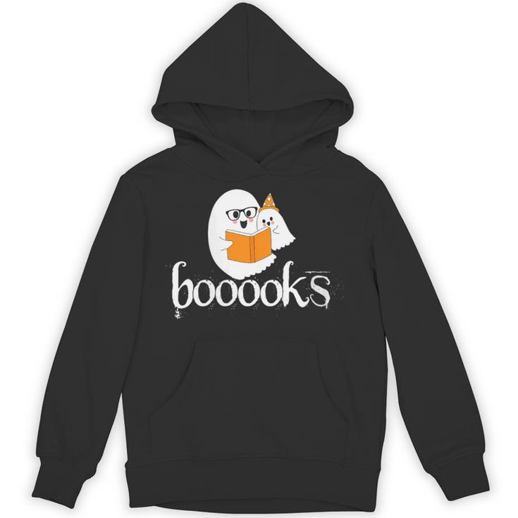 Booooks Halloween Cute Ghost Reading Library Books Unisex Hoodie