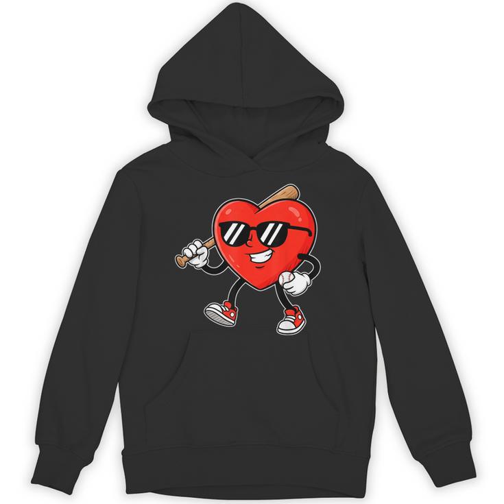 Boy Valentines Day Heart Love Baseball Boys Men Kids Unisex Hoodie