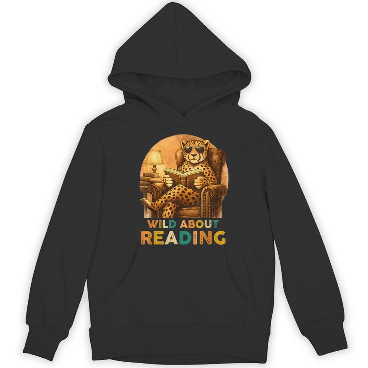 Boys Animal Wild About Reading Cheetah Book Unisex Hoodie