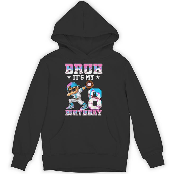 Bruh It's My 8th Birthday Baseball Ice Cream Drip 8 Year Old Unisex Hoodie