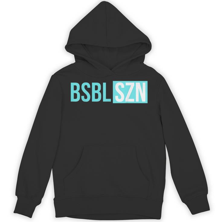 BSBL SZN Baseball Season Game Day Boys Girls Youth Unisex Hoodie