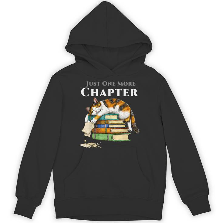Calico Cat Reading Book Lover Just One More Chapter Unisex Hoodie