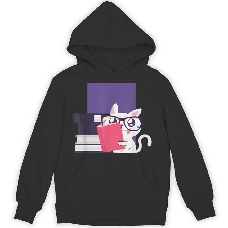 Cat Book Reading Unisex Hoodie