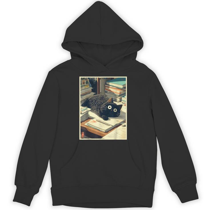Cat Teacher Student School Last Day Books First 100th Day Unisex Hoodie