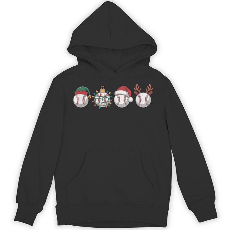 Christmas Baseball Player X-Mas Balls Unisex Hoodie