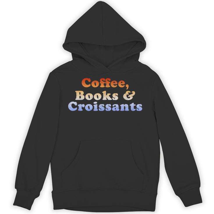 Coffee Books & Croissants Retro Vintage Unisex Hoodie