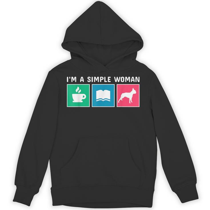 Coffee Books And Boston Terrier Dog Unisex Hoodie
