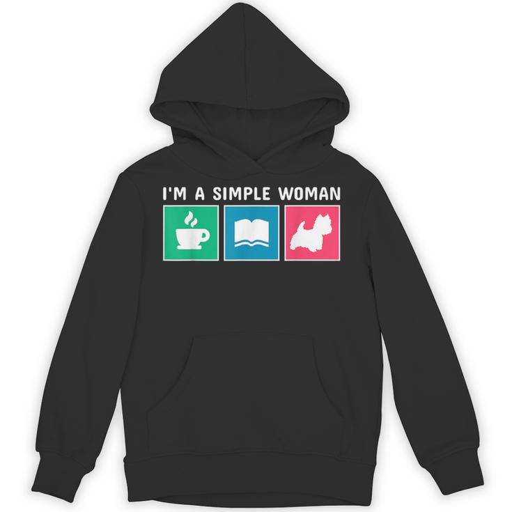 Coffee Books And Westie Dog For Men Women Kids Unisex Hoodie