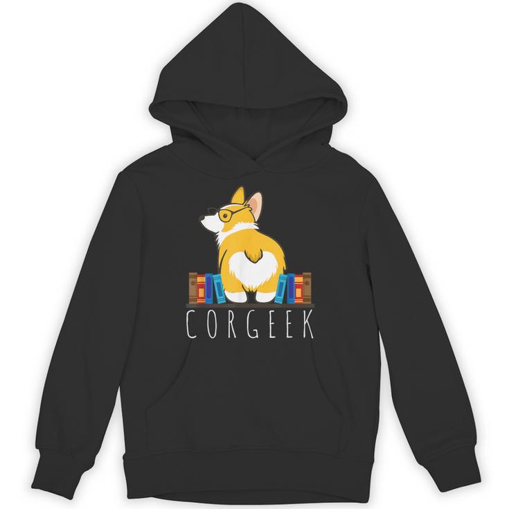 Corgi Corgeek Book Nerd Geek Dog Shirt T-Shirt Unisex Hoodie