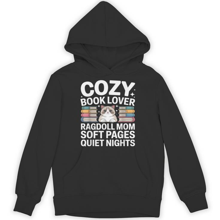 Cozy Book Lover Ragdoll Mom Soft Pages Quiet Nights Unisex Hoodie