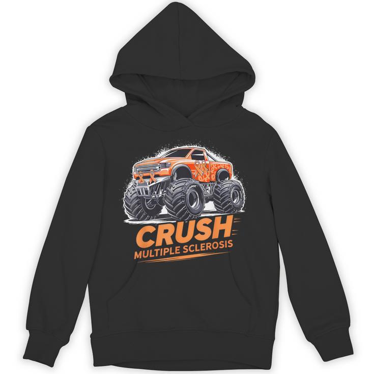 Crush Multiple Sclerosis Awareness Monster Truck Toddler Boy Hoodie