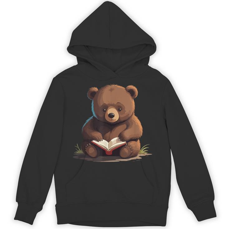Cute Bear Is Reading a Book Reading Bear Unisex Hoodie