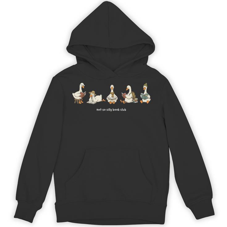 Cute Book Reading Geese Literary Animal Art Unisex Hoodie
