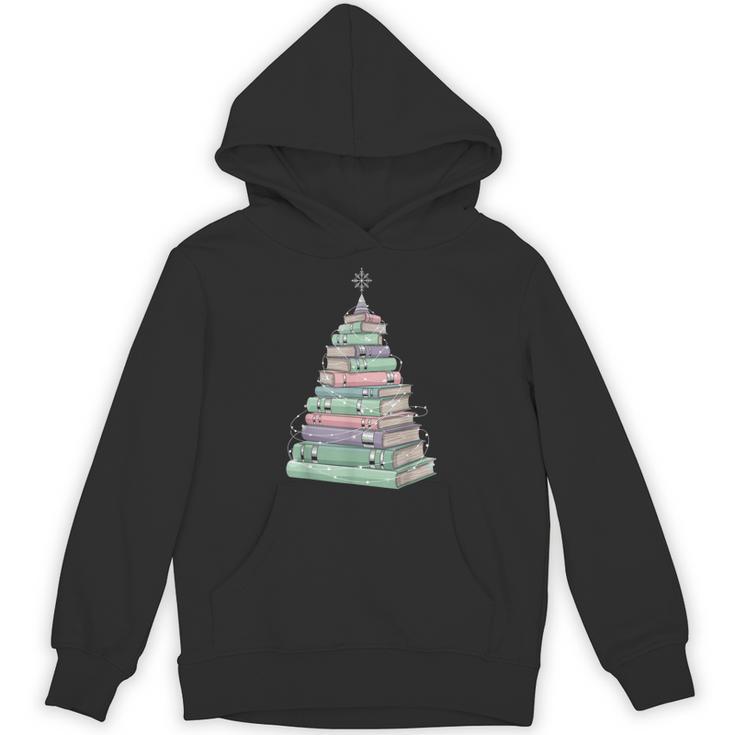 Cute Bookmas Christmas Book Tree Book Lover Teacher Unisex Hoodie