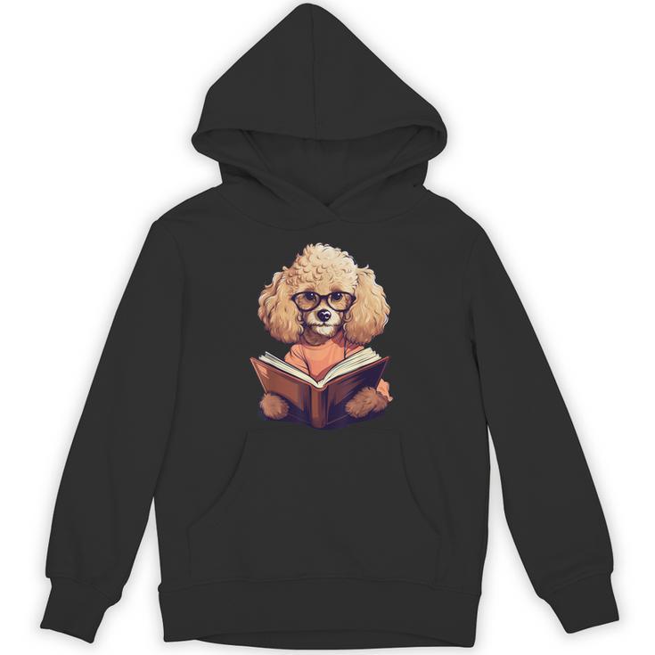 Cute Dog Poodle Reading Book Unisex Hoodie