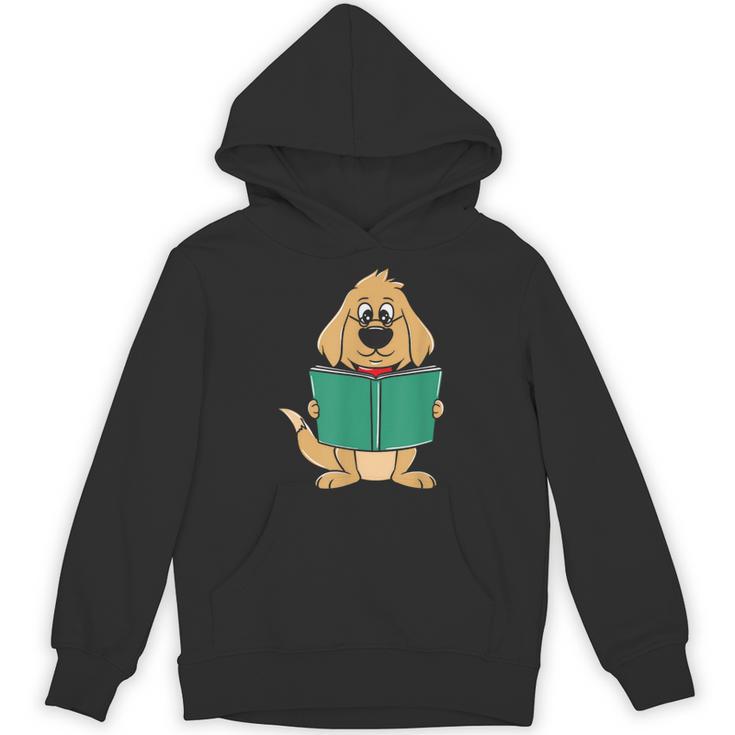 Cute Dog Reading A Human Training Book Dog Unisex Hoodie