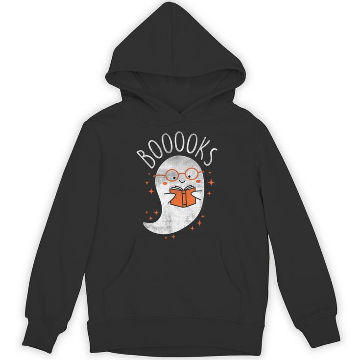 Cute Ghost Book Reading Halloween Teacher Top Unisex Hoodie