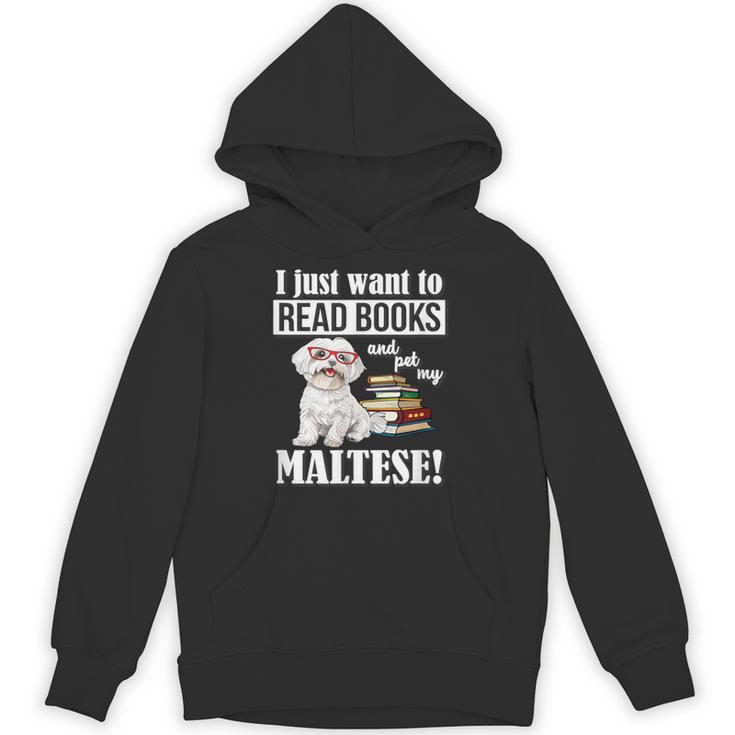 Cute Glasses Read Books & Pet My Maltese Lover Unisex Hoodie