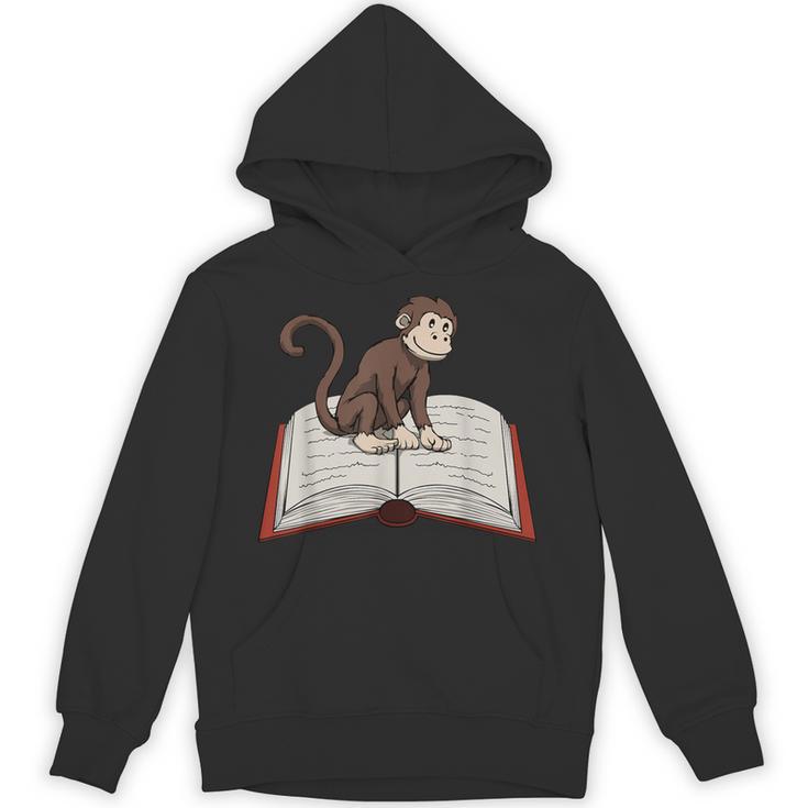 Cute Monkey Reading Books Literature Nature Unisex Hoodie