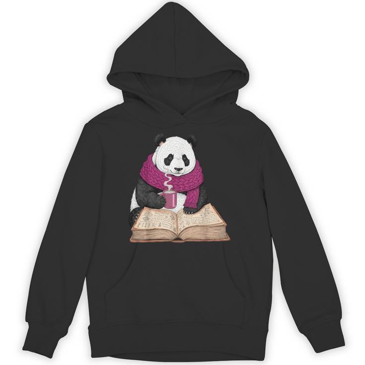 Cute Panda With Book And Hot Cocoa Reading Unisex Hoodie