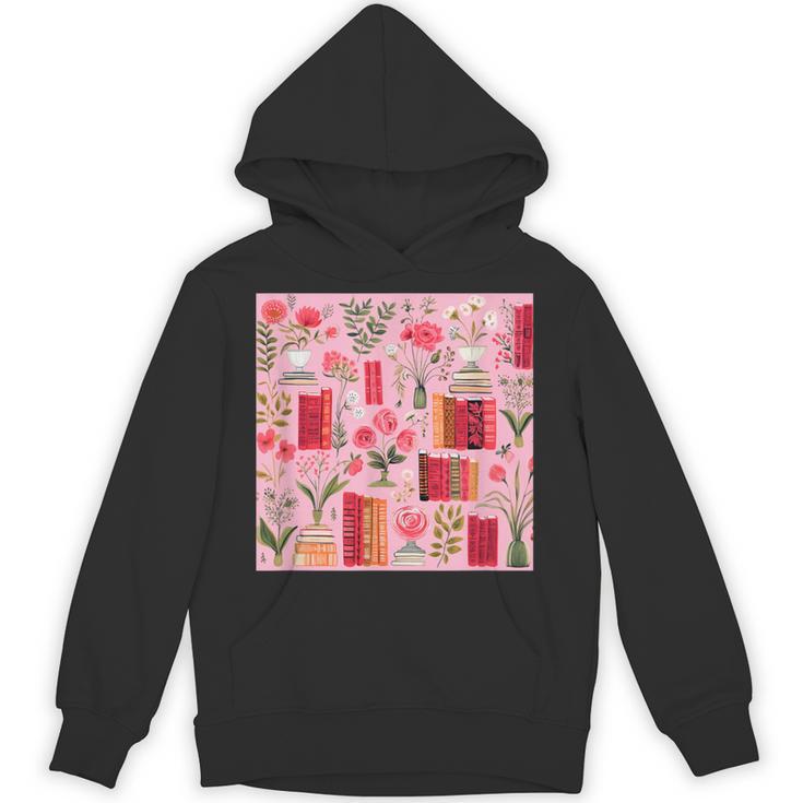 Cute Pink Book Pattern Book Lover Unisex Hoodie