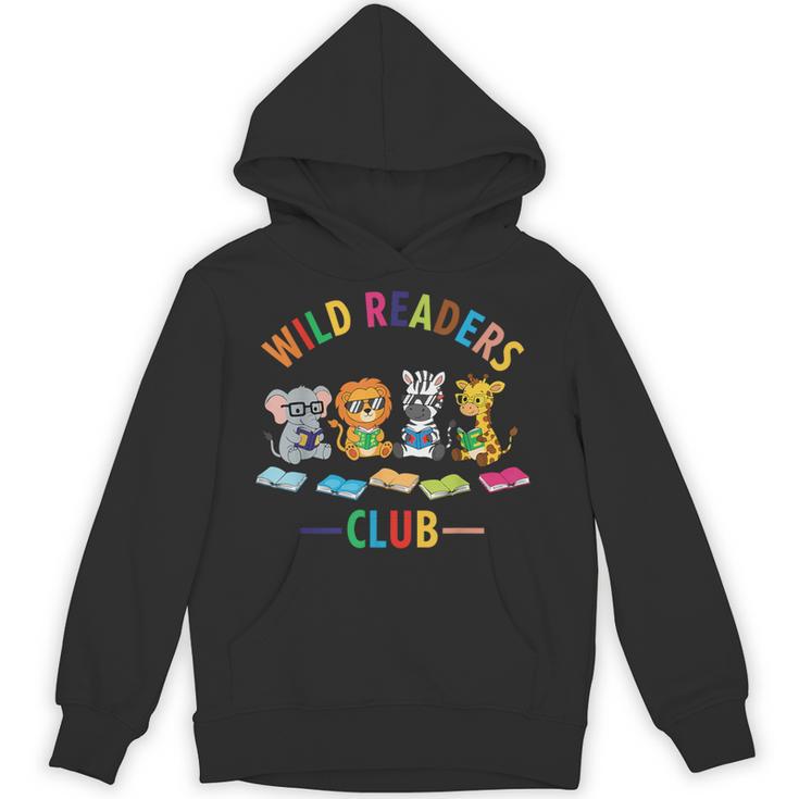 Cute Safari Animals Reading Books Reading Club Kids Literacy Unisex Hoodie