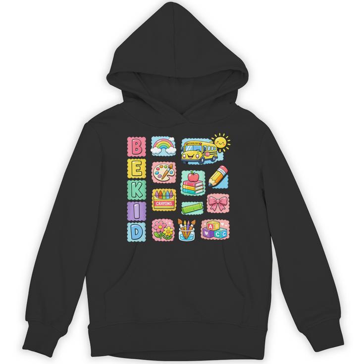 Cute Teacher Life With Crayons Rainbow Books Apple School Unisex Hoodie