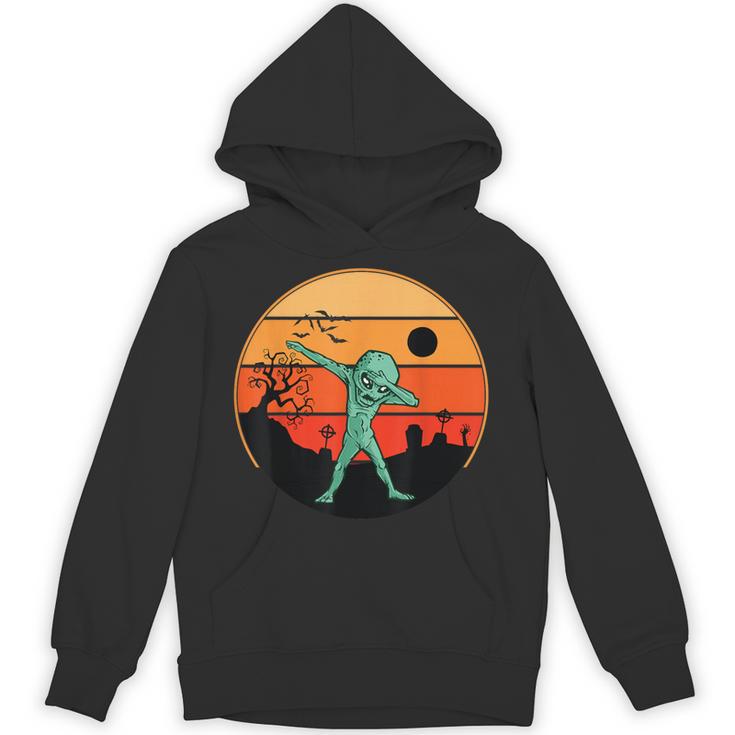 Dabbing Alien ハロウィン 面白い ダブ ダンス ポーズ トリック オア トリート パーカー