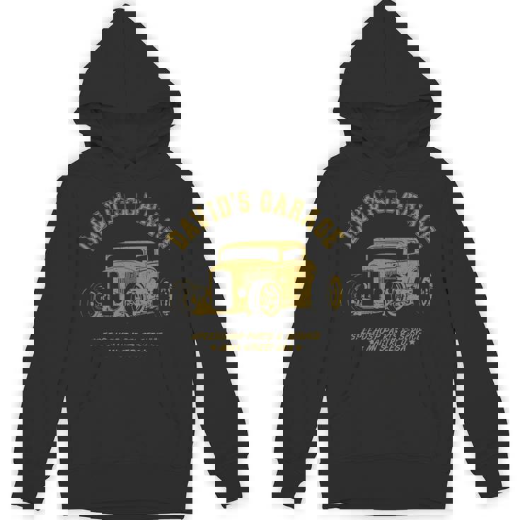 David's Garage Hotrod クラシックカーデザイン 長袖tシャツ パーカー